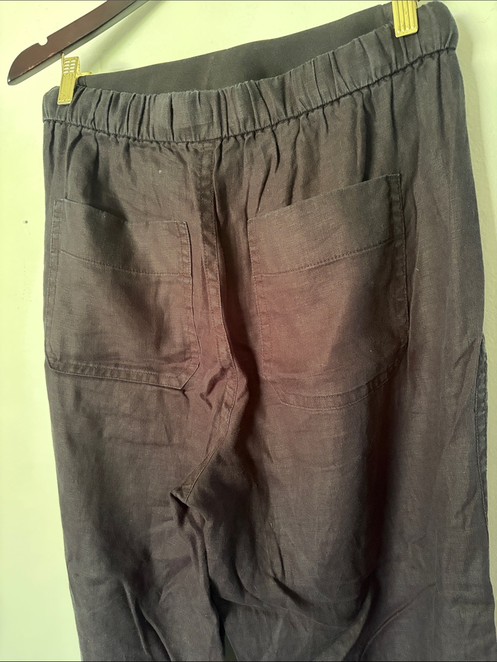 Everlane Black Linen Pull-on Barrel Pant - Picture 5 of 6